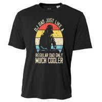 Disc Jockey Dad Like A Regular Dad But Cooler Dj Fathers Day Cooling Performance Crew T-Shirt