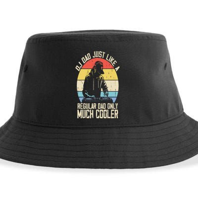Disc Jockey Dad Like A Regular Dad But Cooler Dj Fathers Day Sustainable Bucket Hat