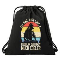 Disc Jockey Dad Like A Regular Dad But Cooler Dj Fathers Day Drawstring Bag