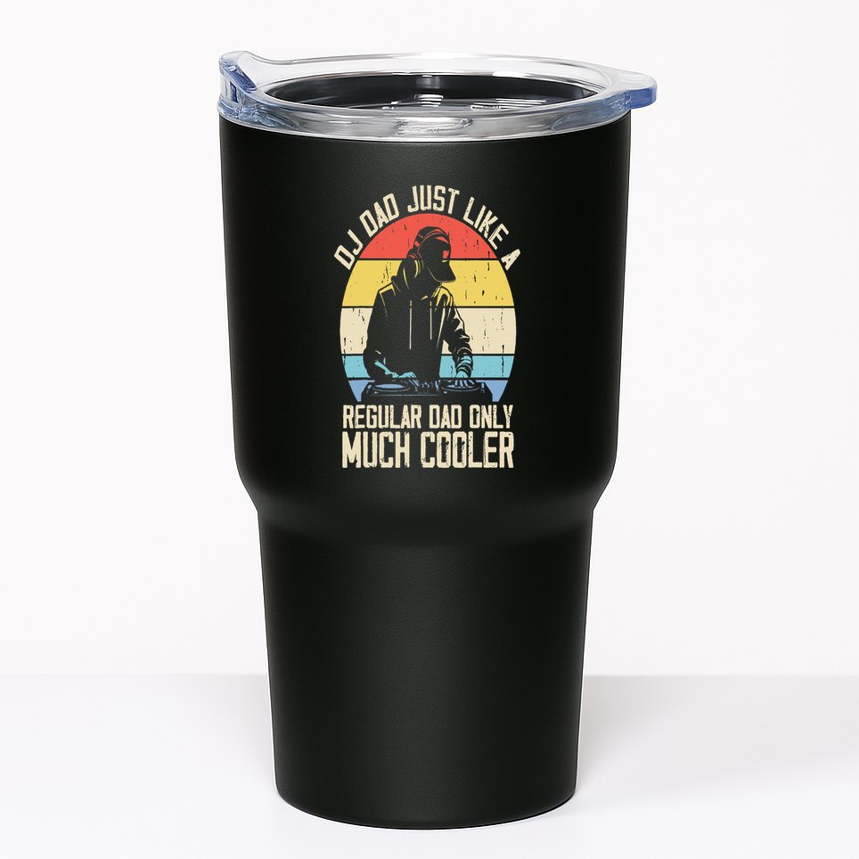 Disc Jockey Dad Like A Regular Dad But Cooler Dj Fathers Day Tumbler