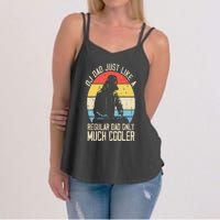 Disc Jockey Dad Like A Regular Dad But Cooler Dj Fathers Day Women's Strappy Tank