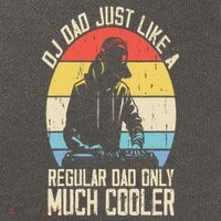 Disc Jockey Dad Like A Regular Dad But Cooler Dj Fathers Day Cotton Canvas Backpack