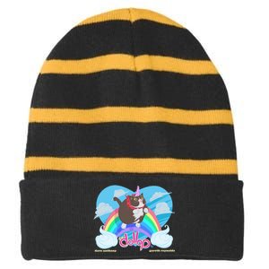 Dollop JoséNicorn Striped Beanie with Solid Band