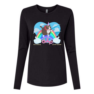 Dollop JoséNicorn Womens Cotton Relaxed Long Sleeve T-Shirt