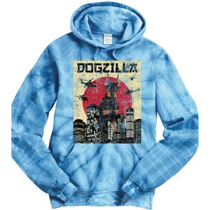 Dogzilla Japanese Doberman Canine Dog Lover Pet Owner Tie Dye Hoodie