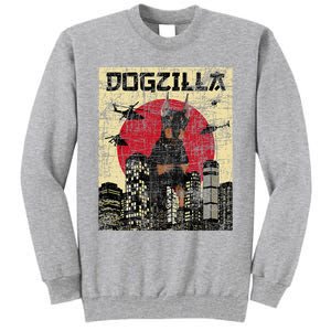 Dogzilla Japanese Doberman Canine Dog Lover Pet Owner Tall Sweatshirt