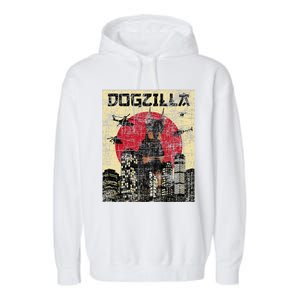 Dogzilla Japanese Doberman Canine Dog Lover Pet Owner Garment-Dyed Fleece Hoodie