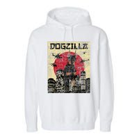 Dogzilla Japanese Doberman Canine Dog Lover Pet Owner Garment-Dyed Fleece Hoodie