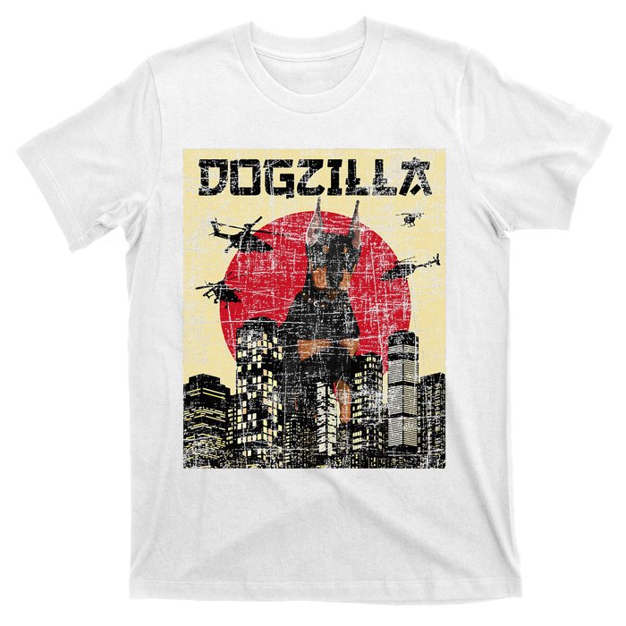 Dogzilla Japanese Doberman Canine Dog Lover Pet Owner T-Shirt