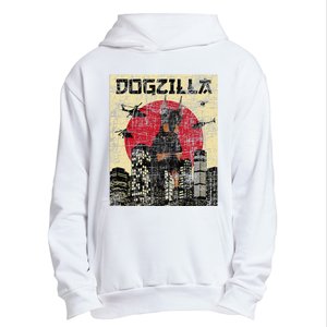 Dogzilla Japanese Doberman Canine Dog Lover Pet Owner Urban Pullover Hoodie