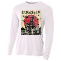 Dogzilla Japanese Doberman Canine Dog Lover Pet Owner Cooling Performance Long Sleeve Crew