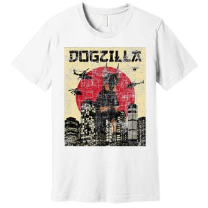 Dogzilla Japanese Doberman Canine Dog Lover Pet Owner Premium T-Shirt