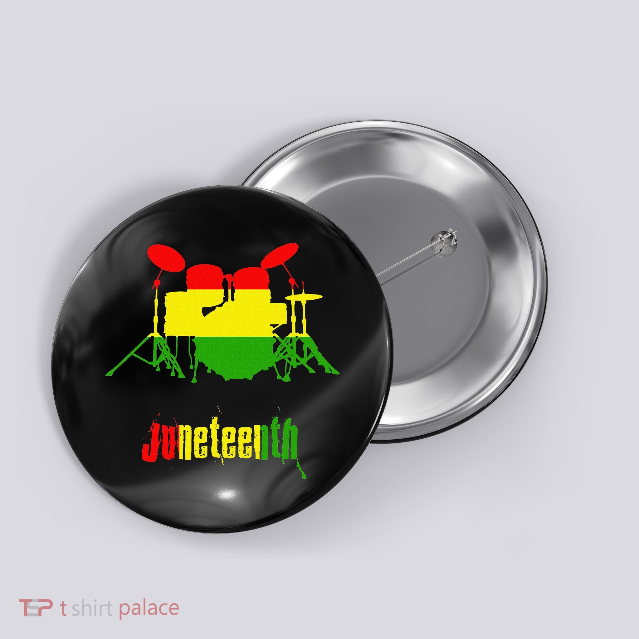 Drummer Juneteenth Day Black Pride History Love Music Drum Button