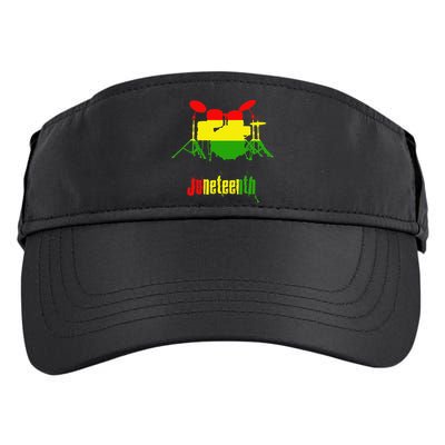 Drummer Juneteenth Day Black Pride History Love Music Drum Adult Drive Performance Visor