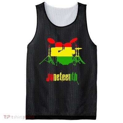 Drummer Juneteenth Day Black Pride History Love Music Drum Mesh Reversible Basketball Jersey Tank