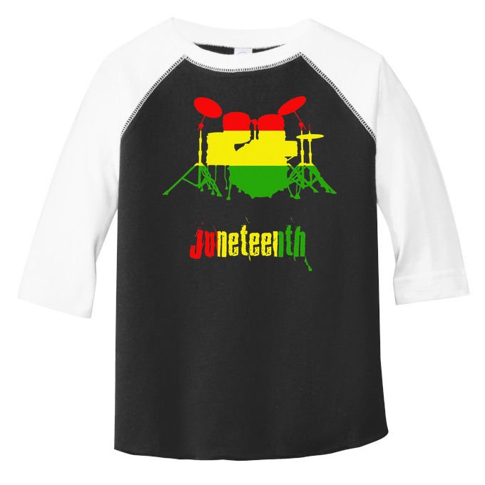 Drummer Juneteenth Day Black Pride History Love Music Drum Toddler Fine Jersey T-Shirt