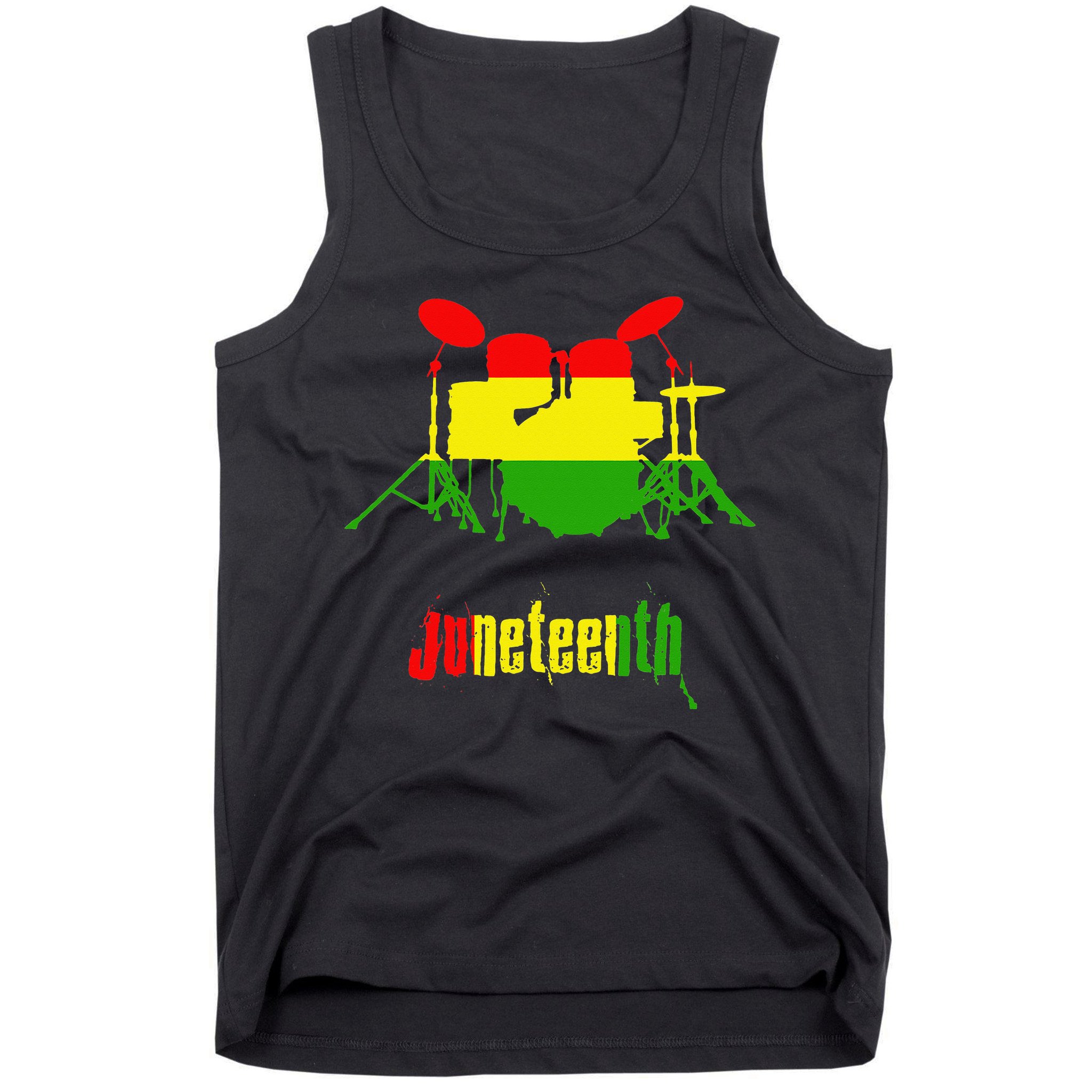Drummer Juneteenth Day Black Pride History Love Music Drum Tank Top