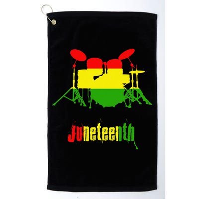 Drummer Juneteenth Day Black Pride History Love Music Drum Golf Towel