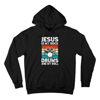 Drummer Jesus Drumming Drums Percussion Faith Christian Hoodie