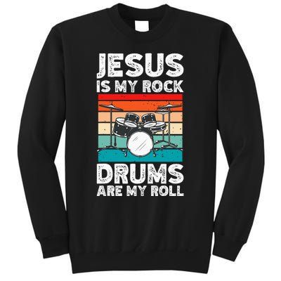 Drummer Jesus Drumming Drums Percussion Faith Christian Sweatshirt