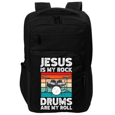 Drummer Jesus Drumming Drums Percussion Faith Christian Impact Tech Backpack