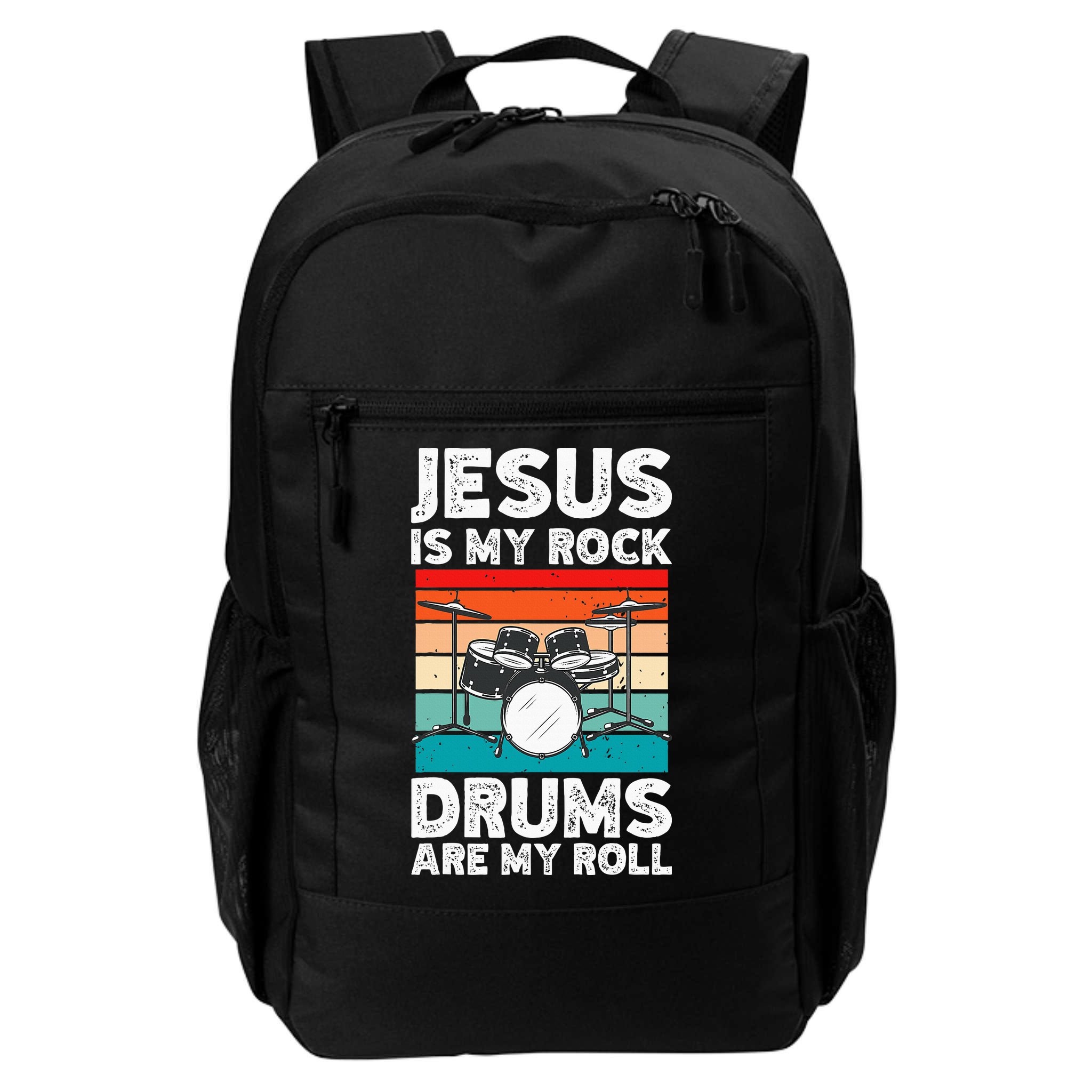 Drummer Jesus Drumming Drums Percussion Faith Christian Backpack