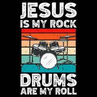 Drummer Jesus Drumming Drums Percussion Faith Christian 16 in Basic Backpack