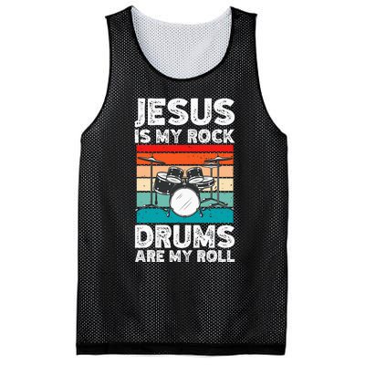 Drummer Jesus Drumming Drums Percussion Faith Christian Mesh Reversible Basketball Jersey Tank