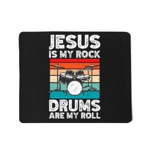 Drummer Jesus Drumming Drums Percussion Faith Christian Mousepad