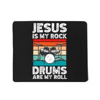 Drummer Jesus Drumming Drums Percussion Faith Christian Mousepad