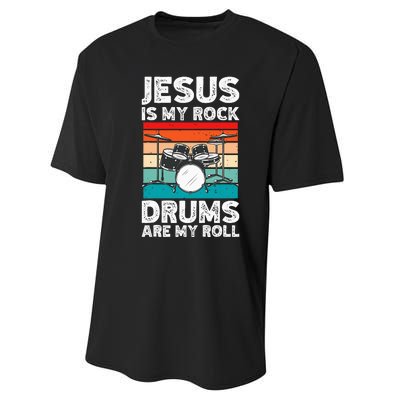 Drummer Jesus Drumming Drums Percussion Faith Christian Performance Sprint T-Shirt