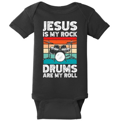 Drummer Jesus Drumming Drums Percussion Faith Christian Baby Bodysuit