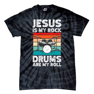 Drummer Jesus Drumming Drums Percussion Faith Christian Tie-Dye T-Shirt