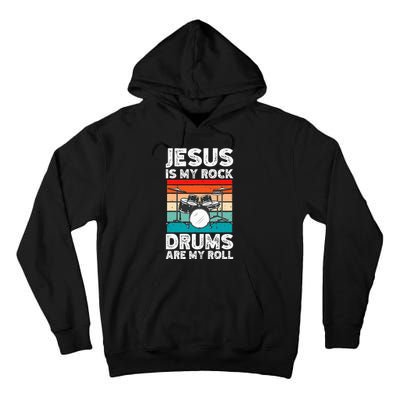 Drummer Jesus Drumming Drums Percussion Faith Christian Tall Hoodie