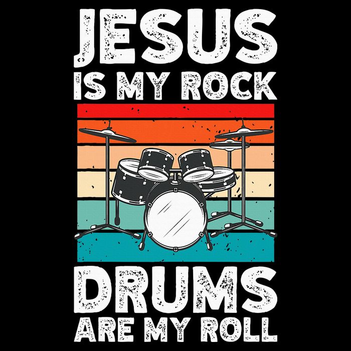 Drummer Jesus Drumming Drums Percussion Faith Christian Kids T-Shirt