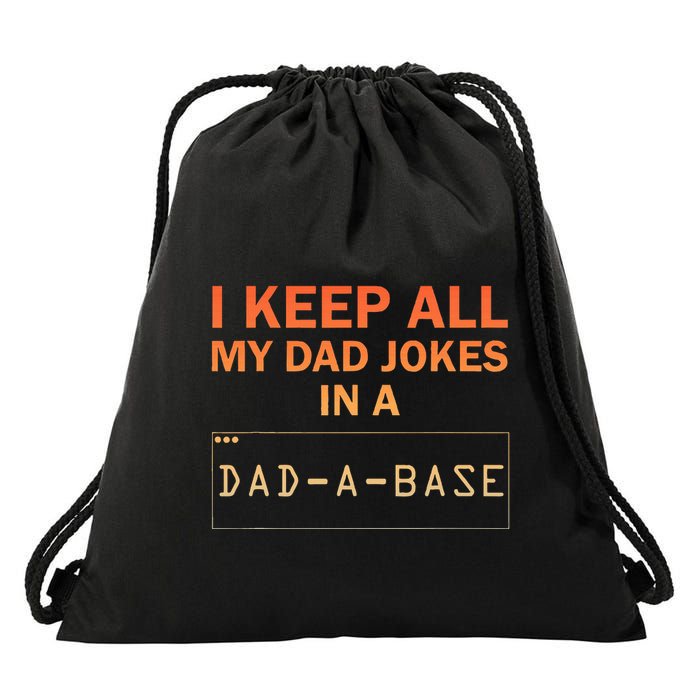 Dad Jokes Design For Dad Database Dad Joke Drawstring Bag