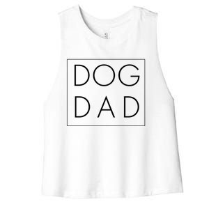 Dad Joke Design Funny Dog Dad Modern Father Meaningful Gift Women's Racerback Cropped Tank