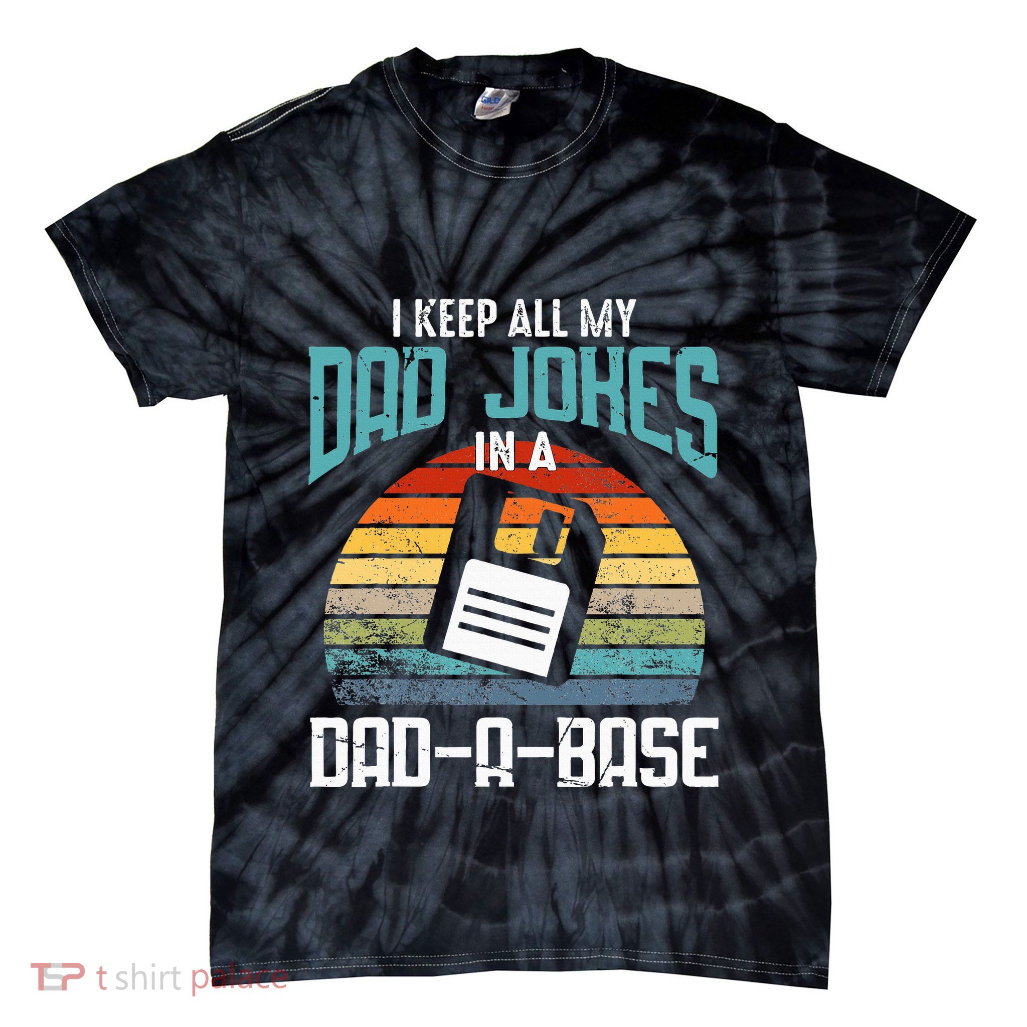 Dad Jokes Database Pun Best Dad Humor Tie-Dye T-Shirt