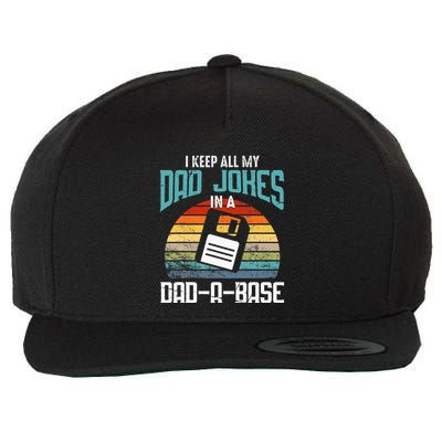 Dad Jokes Database Pun Best Dad Humor Wool Snapback Cap