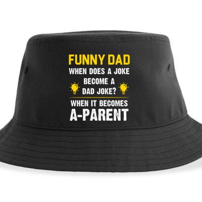 Dad Joke Funny Parent Quote Sustainable Bucket Hat