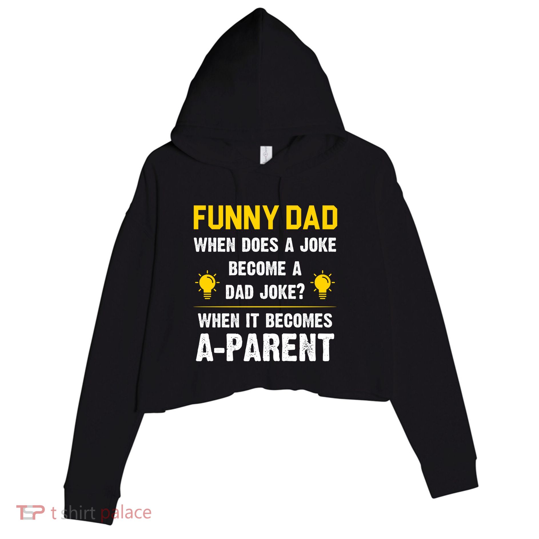 Dad Joke Funny Parent Quote Crop Fleece Hoodie