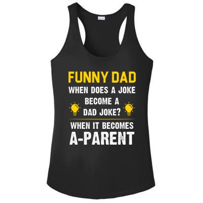 Dad Joke Funny Parent Quote Ladies PosiCharge Competitor Racerback Tank