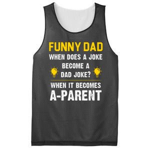 Dad Joke Funny Parent Quote Mesh Reversible Basketball Jersey Tank