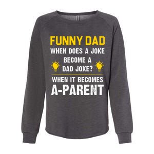 Dad Joke Funny Parent Quote Womens California Wash Sweatshirt