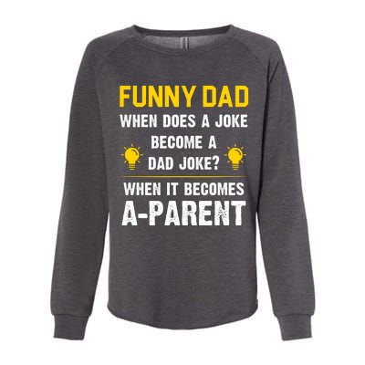 Dad Joke Funny Parent Quote Womens California Wash Sweatshirt