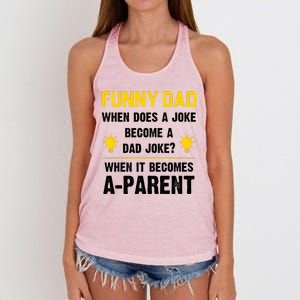 Dad Joke Funny Parent Quote Women's Knotted Racerback Tank