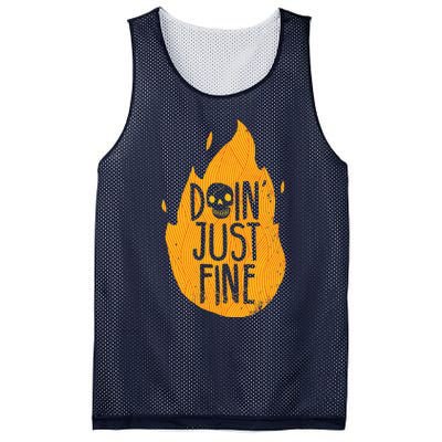 Doin Just Fine Mesh Reversible Basketball Jersey Tank