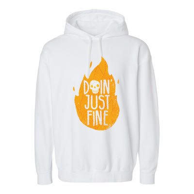 Doin Just Fine Garment-Dyed Fleece Hoodie