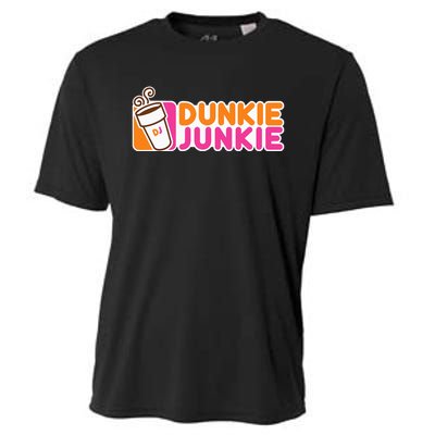 Dunkie Junkie Funny Coffee Lover Gift Cooling Performance Crew T-Shirt