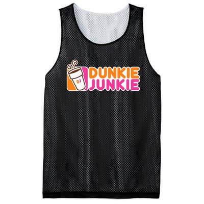 Dunkie Junkie Funny Coffee Lover Gift Mesh Reversible Basketball Jersey Tank